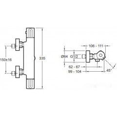 Смеситель Jacob Delafon Metro E24395-CP