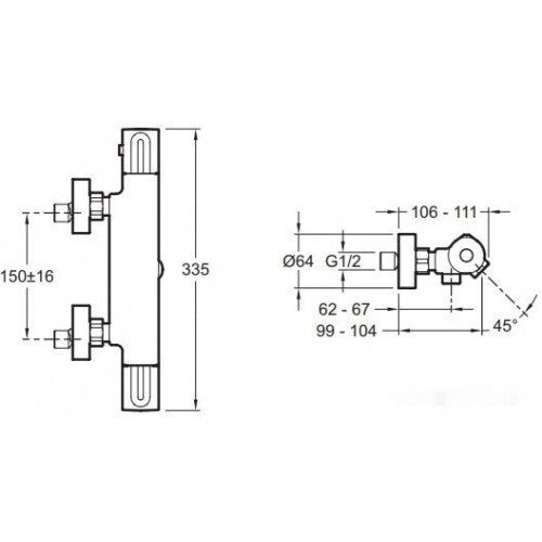 Смеситель Jacob Delafon Metro E24395-CP