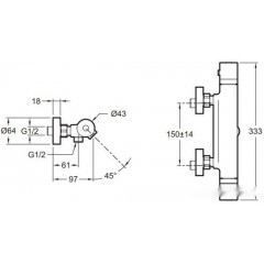 Смеситель Jacob Delafon Rivoli E24325-CP