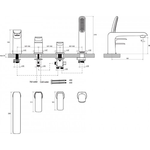 Смеситель Ravak Flat FL 026.00