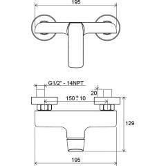 Смеситель Ravak Flat FL 032.00/150
