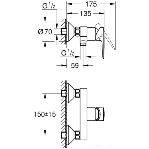 Смеситель Grohe Bauedge 23635001