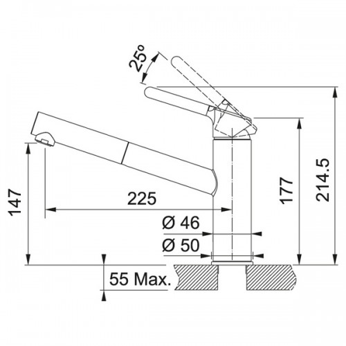 Смеситель Franke Orbit Pull Out 115.0623.059 (сахара)