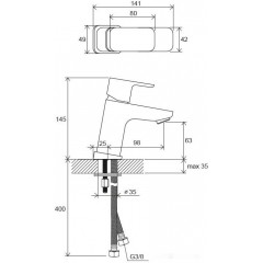 Смеситель Ravak 10° Free -TD F 012.00