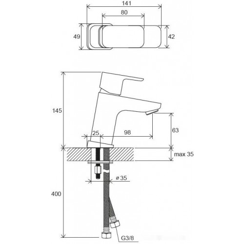 Смеситель Ravak 10° Free -TD F 012.00