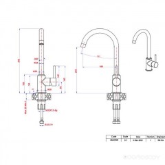 Смеситель GranFest Мрамор 3650 черный