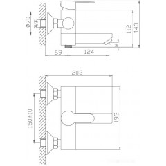 Смеситель Haiba HB60801 (нержавеющая сталь)