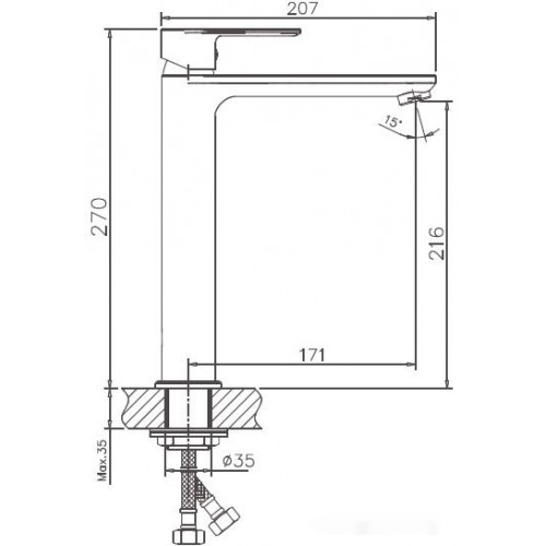 Смеситель Haiba HB11505-8 (белый/хром)