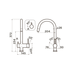 Смеситель Omoikiri Yamada-GB графит 4994361