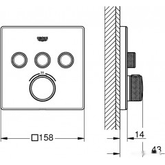 Смеситель Grohe Grohtherm SmartControl 29157LS0