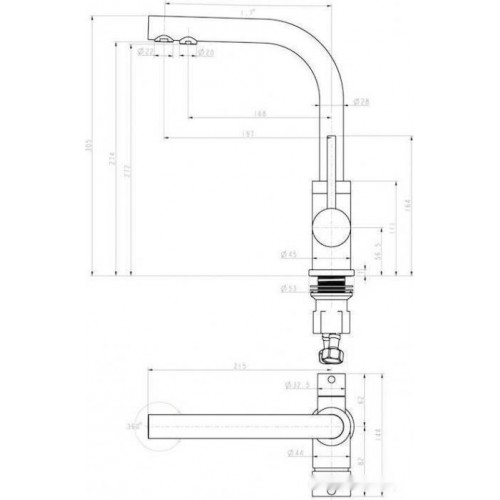 Смеситель Paulmark Essen Es213011-401TB (антрацит)