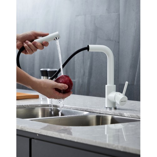 Смеситель Paulmark Kassel Ka214311-431TW (белый матовый)