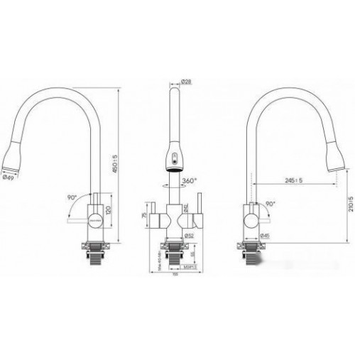 Смеситель Paulmark Lange La214212-431 (белый матовый)