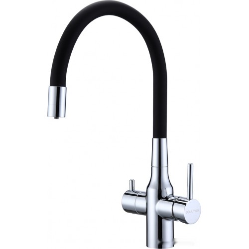 Смеситель Paulmark Salix Sa213419-NI (черный/никель)