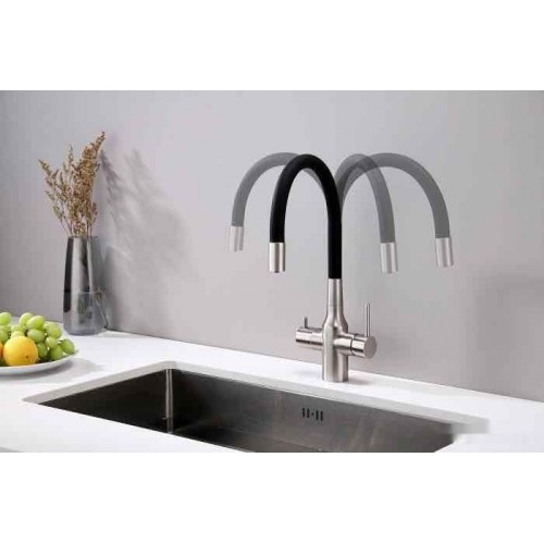 Смеситель Paulmark Salix Sa213419-NI (черный/никель)