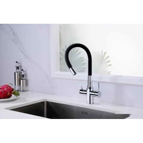 Смеситель Paulmark Salix Sa213419-CR (черный/хром)