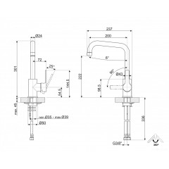 Смеситель Smeg MI3MN