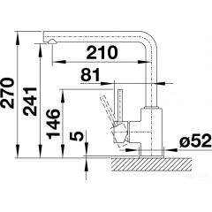 Смеситель Blanco Mila 526778 (черный матовый)