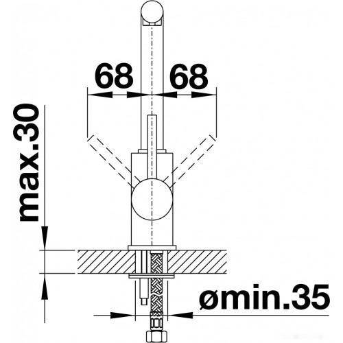Смеситель Blanco Mila 526778 (черный матовый)