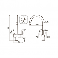 Смеситель Omoikiri Yamada-P-BE ваниль