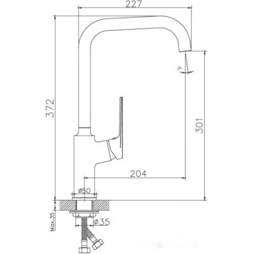 Смеситель Haiba HB70533-3 (серый)