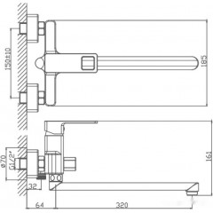 Смеситель Haiba HB22615 (хром)