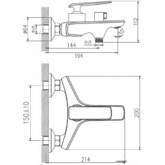 Смеситель Haiba HB60548-7 (черный)