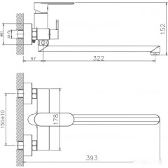 Смеситель Haiba HB22590-7 (черный)