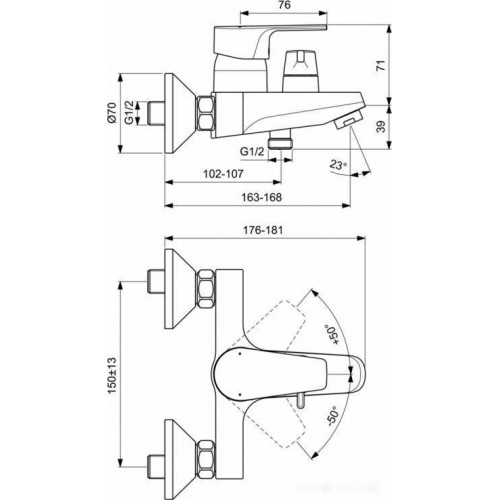 Смеситель Ideal Standard Cerafine D BC494AA