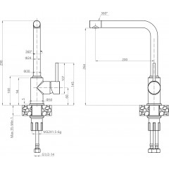 Смеситель GranFest Мрамор 3651 терракот