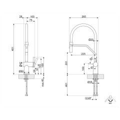 Смеситель Smeg MID20CR