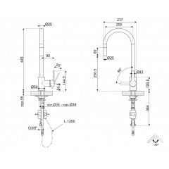 Смеситель Smeg MID2MN