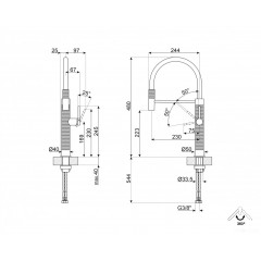 Смеситель Smeg MID6SS