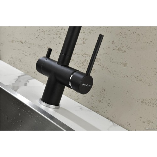 Смеситель Paulmark Serpentine Se213222-GM (вороненая сталь)