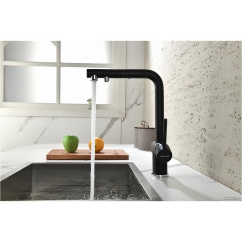 Смеситель Paulmark Serpentine Se213222-GM (вороненая сталь)