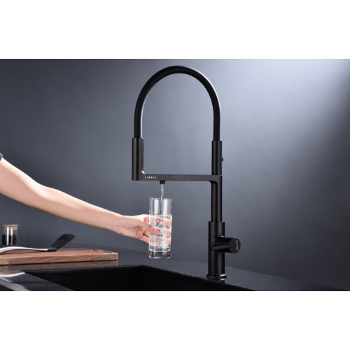 Смеситель Paulmark Tornado TO213402-401 (антрацит/черный)