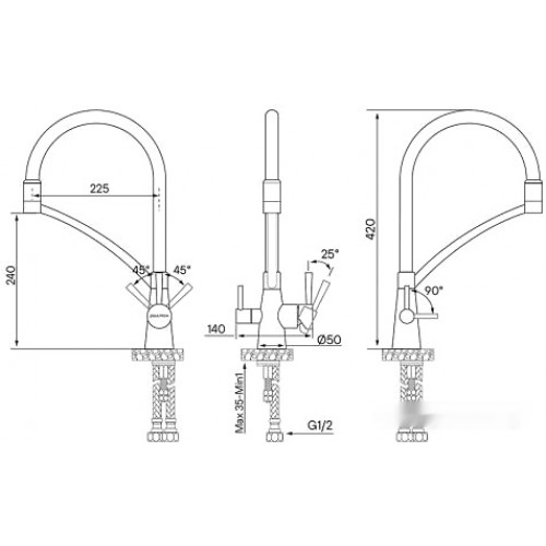 Смеситель Paulmark Siegen Si213111-GM (вороненая сталь)