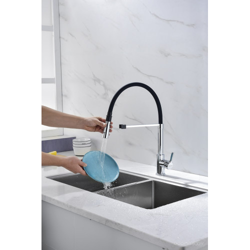 Смеситель Paulmark Halt HA214021-CR (хром/черный)