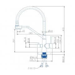 Смеситель Zorg Dimirio (Premium PVD Gunblack)