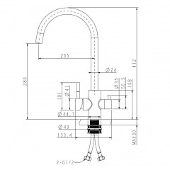Смеситель Zorg Atlas (Premium PVD Gunblack)
