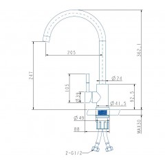 Смеситель Zorg Libris (серый жемчуг)