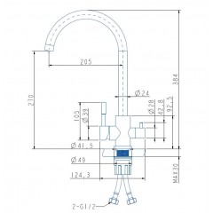 Смеситель Gran-Stone Nibiru (328 бежевый)