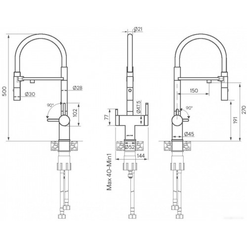 Смеситель Paulmark Gravity Gr213188-G