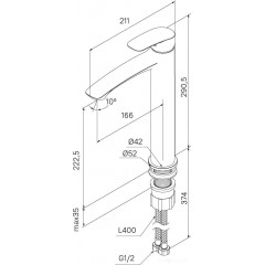 Смеситель Milardo Rora RORBL01M01