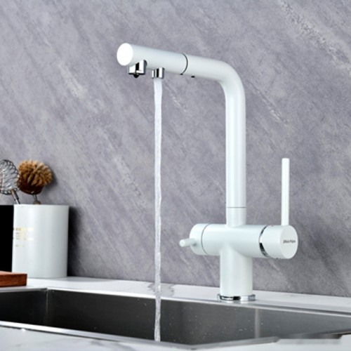 Смеситель Paulmark Serpentine SE213222-431 (белый матовый)