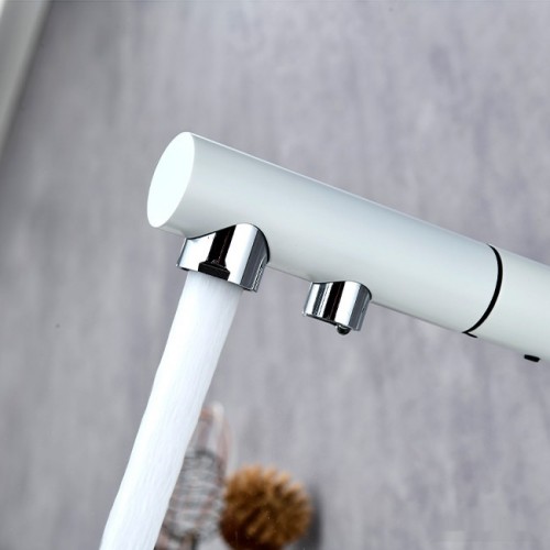 Смеситель Paulmark Serpentine SE213222-431 (белый матовый)