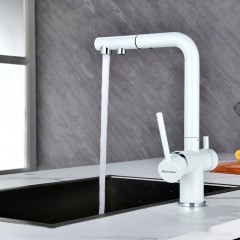 Смеситель Paulmark Serpentine SE213222-431 (белый матовый)