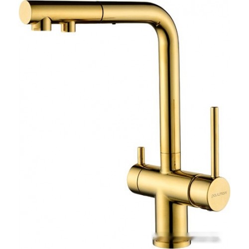 Смеситель Paulmark Serpentine SE213222-G (золото)