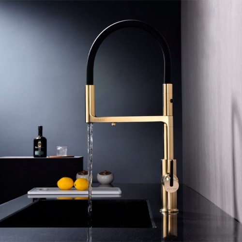 Смеситель Paulmark Tornado TO213402-SBG (светло брашированное золото)