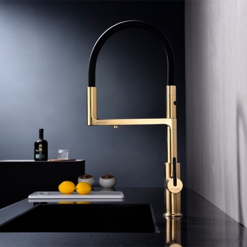 Смеситель Paulmark Tornado TO213402-SBG (светло брашированное золото)